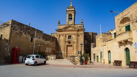 Santa Lucija church, Gozo, in the Maltese archipelago.のeditorial素材