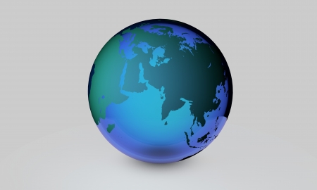 transparent earth on white background