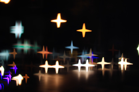 star bokeh from filtered cameraの写真素材