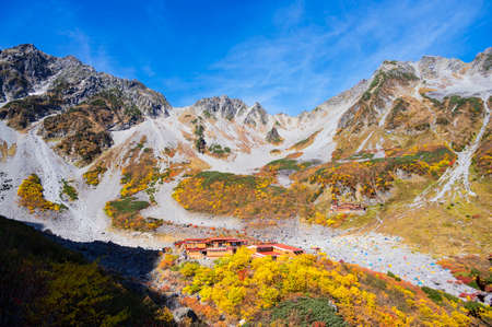 japan alps karasawa cirque autumn leaves