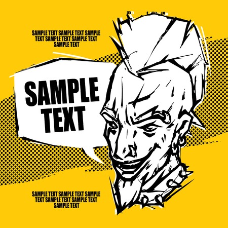 Punk rock poster flyer ticketのイラスト素材