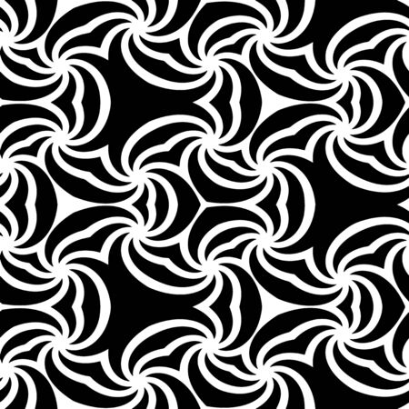 Abstract seamless black and white pattern の写真素材