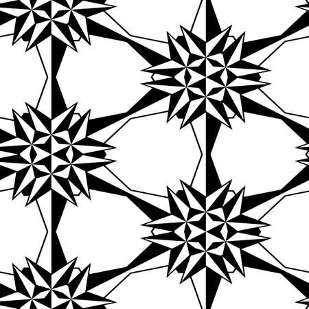 Abstract seamless black and white pattern の写真素材