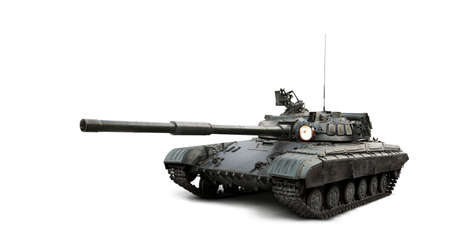 heavy tank isolated on a white background. 3d rendering - illustrationの写真素材
