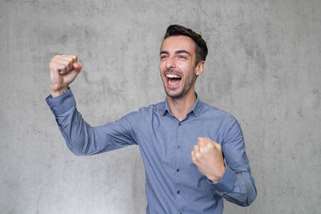 business man with power and energyの写真素材