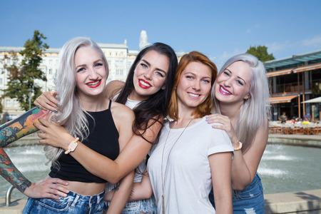 happy friends groupの写真素材