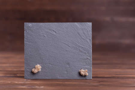 slate plate sign background with copyspaceの写真素材
