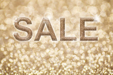 christmas sale gold backgroundの写真素材