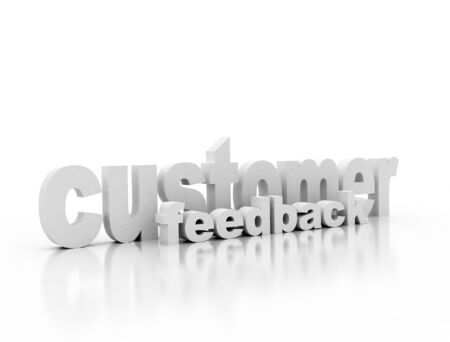 Customer feedback 3d textの写真素材