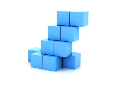 3D building blocksの写真素材