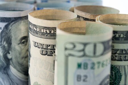 Dollar rollの写真素材