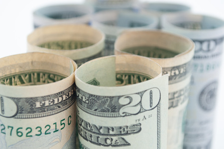 Dollar rollの写真素材