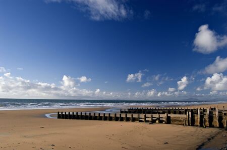 Beach in Barmouth. Walesの写真素材