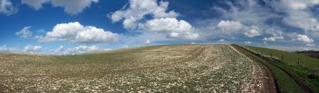 Panoramic in Cotswold. Englandの写真素材