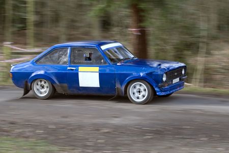 Rally car in Walesの写真素材