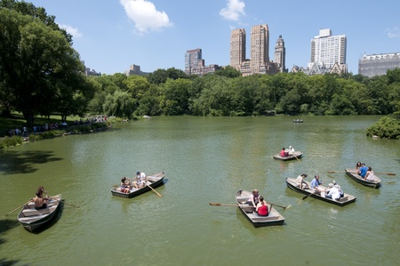 Midtown skyline from Central Park, NYCの写真素材