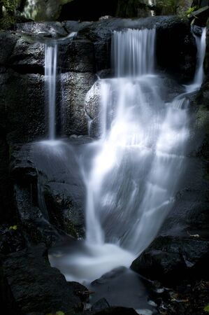 Waterfall in the Lumsdale valley, Englandenglの写真素材