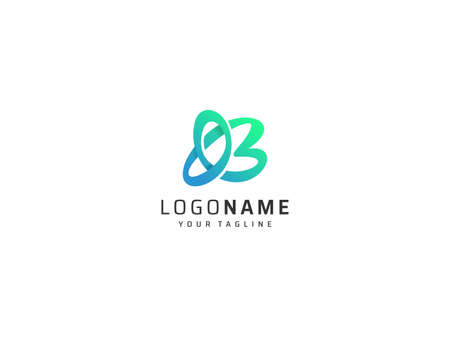 Letter B gradient logo design template vectorのイラスト素材