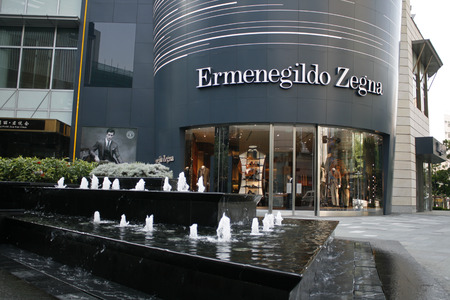 Shenzhen, China - November 26, 2010 - Ermenegildo Zegna store in Louhu District of Shenzhen Chinaのeditorial素材