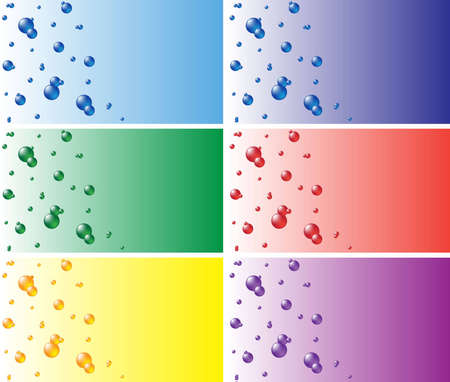 set of color business cards with the balls