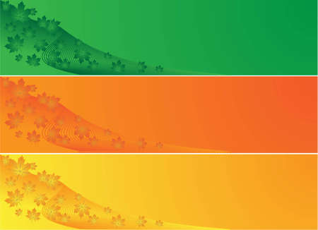 banner seasons with the maple leafのイラスト素材