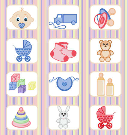 Baby icon collectionのイラスト素材