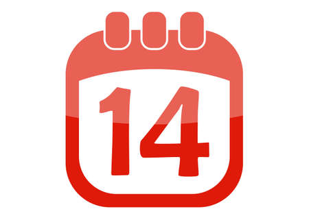 icon of Valentine Day in a calendar illustrationのイラスト素材