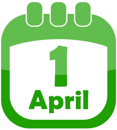 Icon 1 April in the calendar as a vector illustrationのイラスト素材