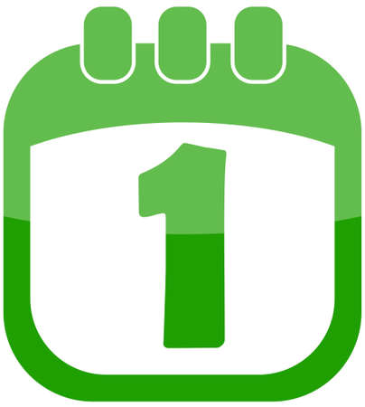 Icon 1 April in the calendar as a vector illustrationのイラスト素材