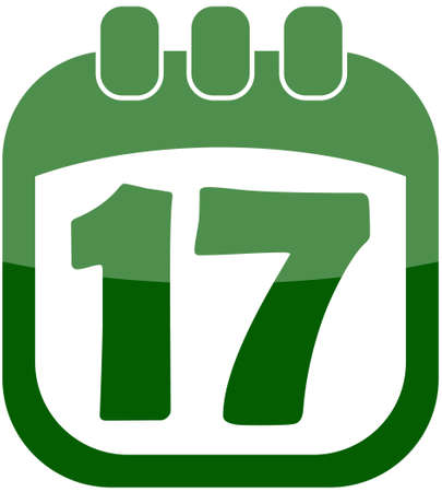 icon of March 17 in a calendar vector illustrationのイラスト素材