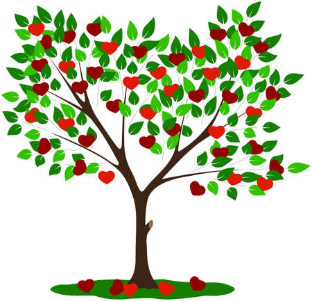 abstraction of the tree of love illustrationのイラスト素材