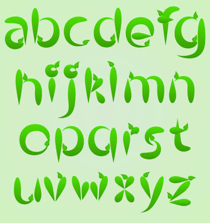 fun colorful alphabet letters and numbers vector illustrationのイラスト素材