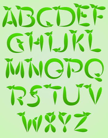 fun colorful alphabet letters and numbers vector illustrationのイラスト素材