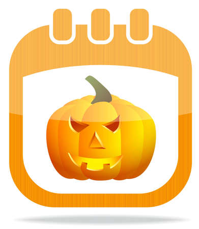 icon in the form of a calendar for Halloweenのイラスト素材