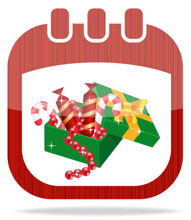 icon in the form of a calendar for Christmasのイラスト素材