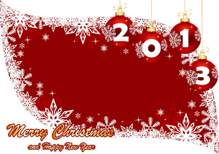 Greeting card for Christmas and New Yearのイラスト素材