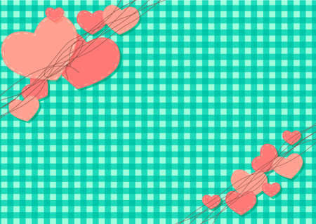 Greeting card with heart and place for text on the various holidaysのイラスト素材