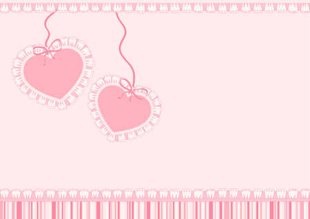 Greeting card with heart and place for text on the various holidaysのイラスト素材