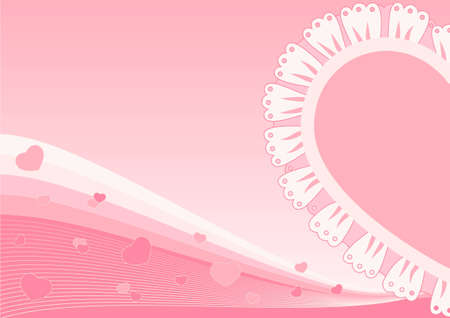 Greeting card with heart and place for text on the various holidaysのイラスト素材