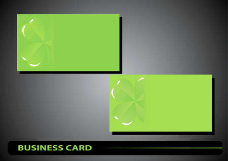 business card St. Patrick's Day clover on a green backgroundのイラスト素材