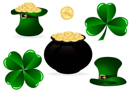set of design elements for St. Patrick's Dayのイラスト素材