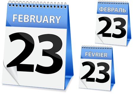 icon in the form of a calendar for 23 Februaryのイラスト素材
