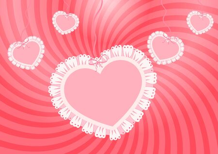 Greeting card with heart and place for text on the various holidaysのイラスト素材