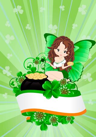 Greeting card for the holiday St  Patrickのイラスト素材