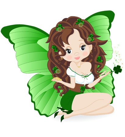 magical fairy for the holiday St  Patrick s Dayのイラスト素材
