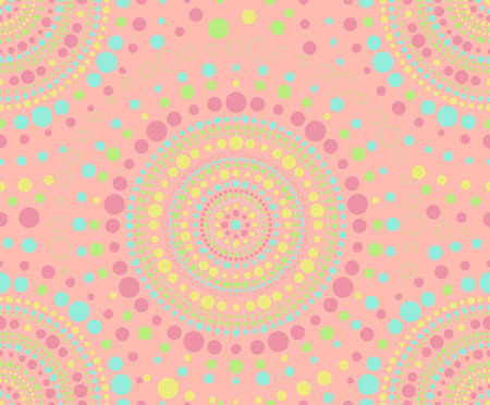 seamless patterns of colored circlesの写真素材
