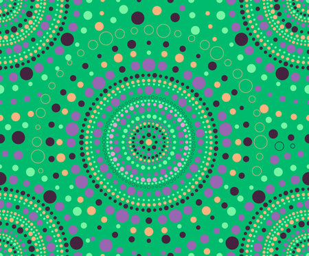 seamless patterns of colored circlesの写真素材