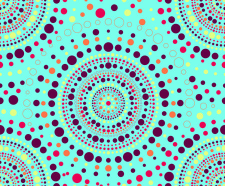 seamless patterns of colored circlesの写真素材
