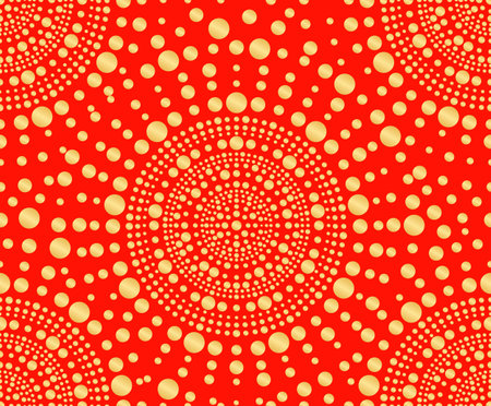 seamless pattern with golden circlesの写真素材