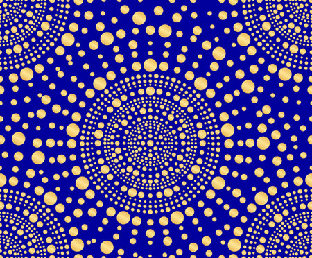 seamless pattern with golden circlesの写真素材